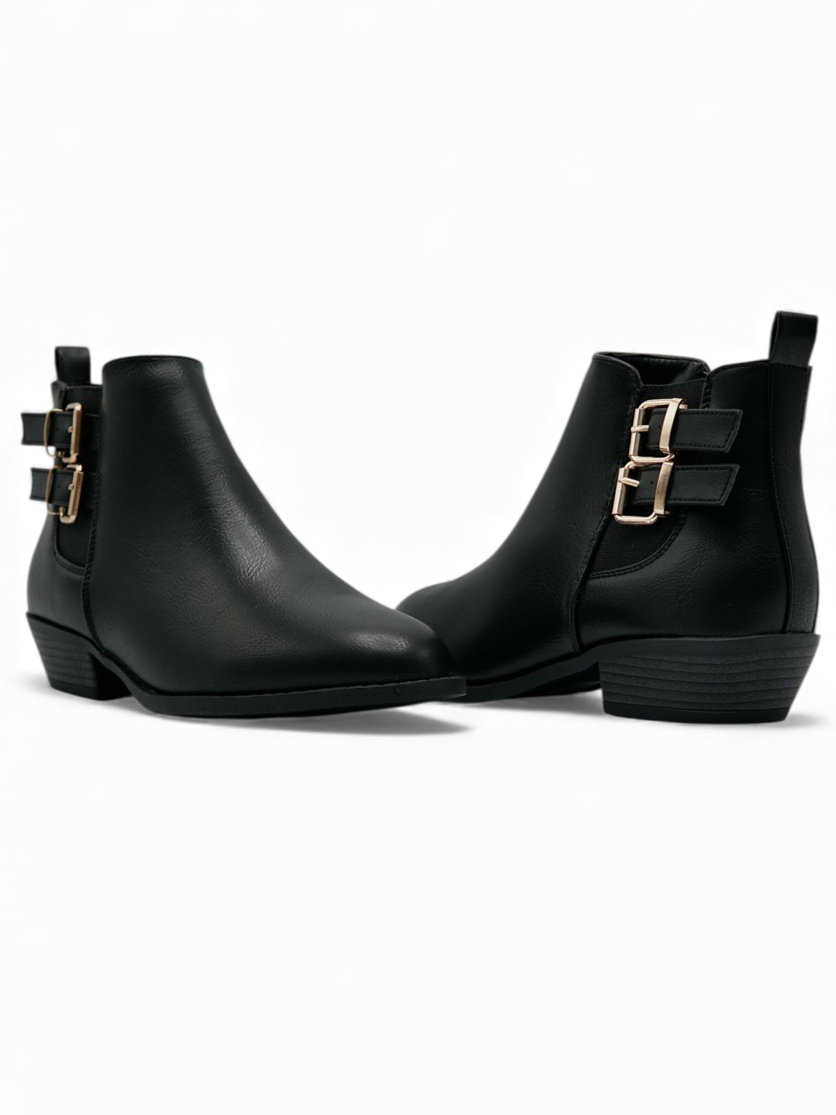 Botines Negros 14304 Zipper con Hebillas Casual de mujer Zoé Brand Costa Rica