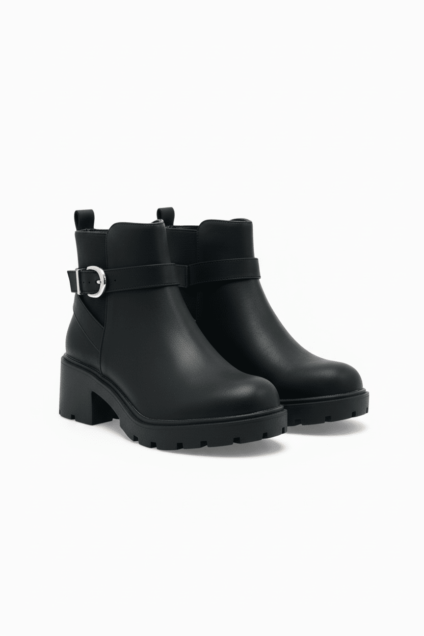 Botines Negro Chunky 14674 Hebilla Casual de mujer Zoé Brand Costa Rica