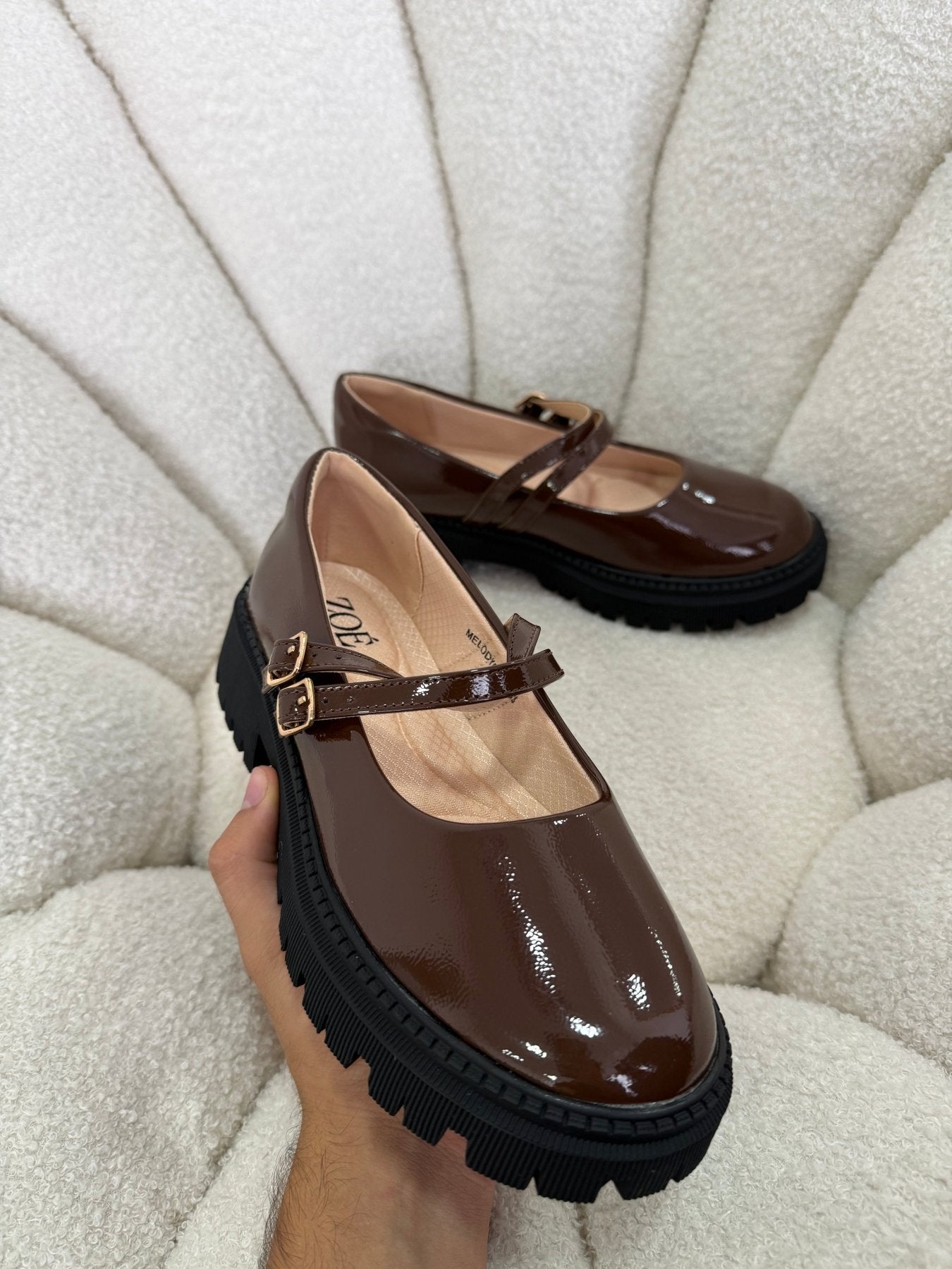 Mocasines Café Charol Plataforma 15027 Doble Correa Mary Jane Ejecutivo Zoé Brand Costa Rica - ZOÉ BRAND 2026 disponible-35 disponible-36