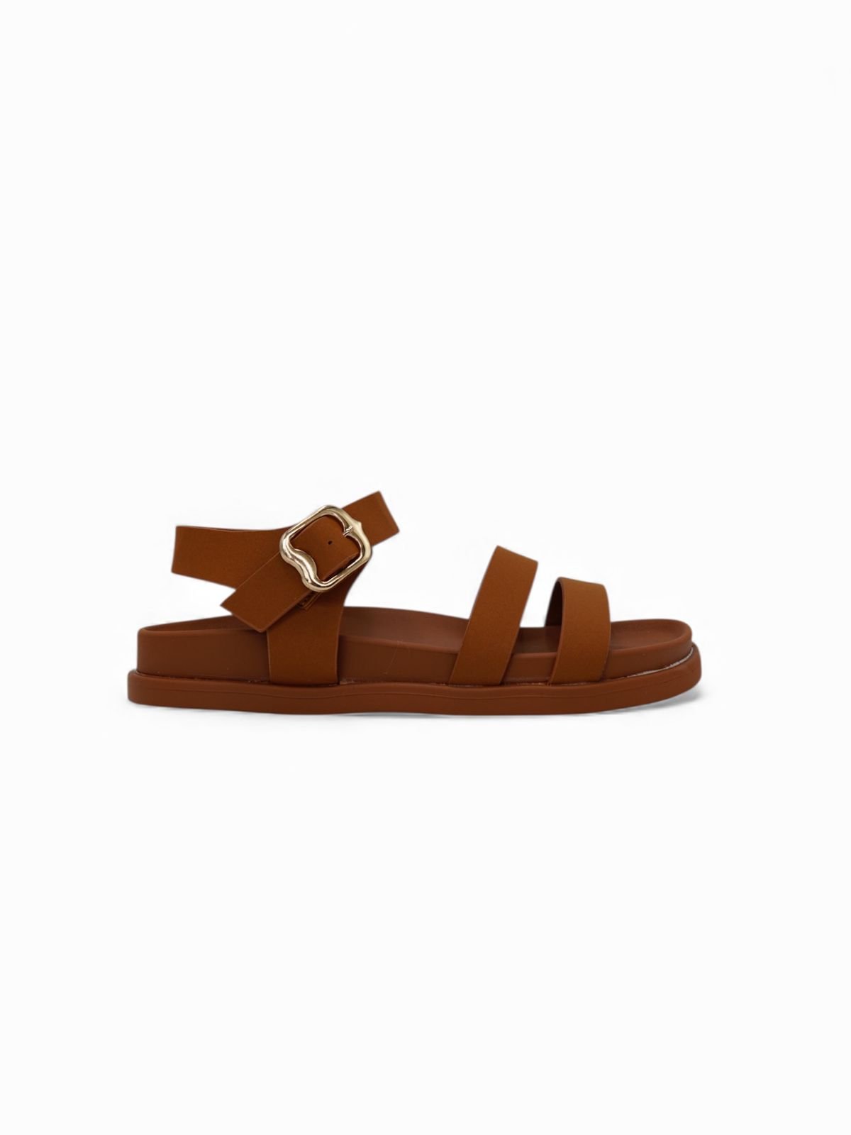 Sandalias Camel 14478 Triple Correa Hebilla Slingback Casual Zoé Brand Costa Rica