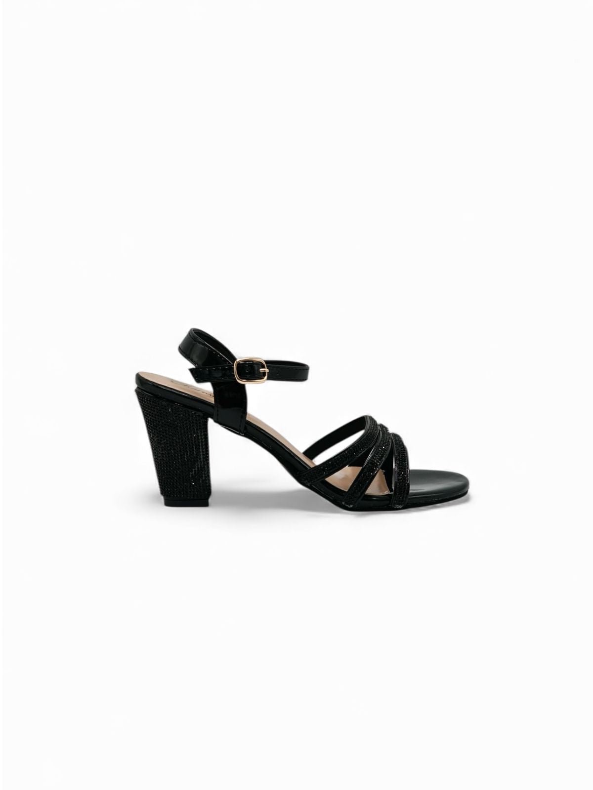 Sandalias Negro Brillos 14525 Hebilla Casual de mujer Zoé Brand Costa Rica