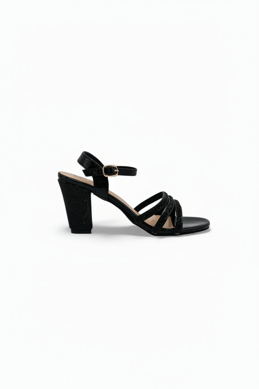 Sandalias Negro Brillos 14525 Hebilla Casual de mujer Zoé Brand Costa Rica