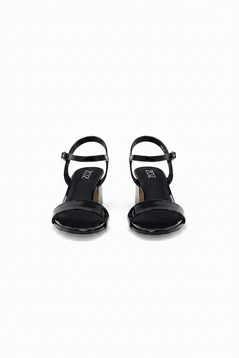 Sandalias Negro Charol 14557 Hebilla Casual de mujer Zoé Brand Costa Rica