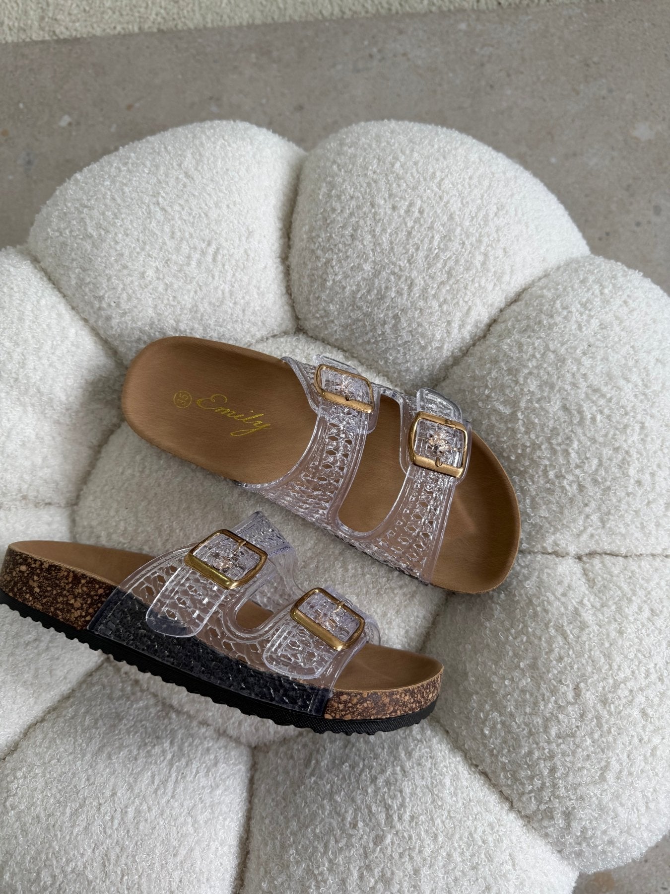 Sandalias Transparent Animal Print 14795 Doble Correa Hebillas de mujer Zoé Brand Costa Rica