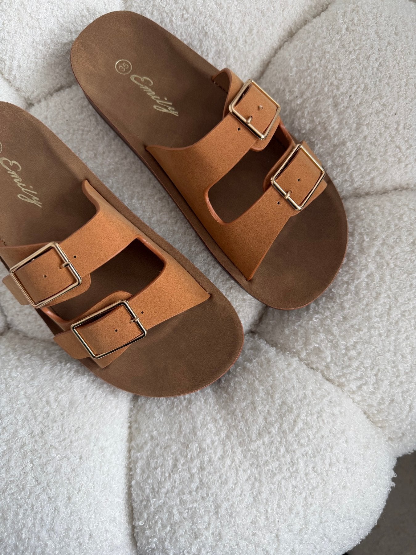 Sandalias Tan Plataforma Flat 14801 Doble Correa Hebillas Casual de mujer Zoé Brand Costa Rica