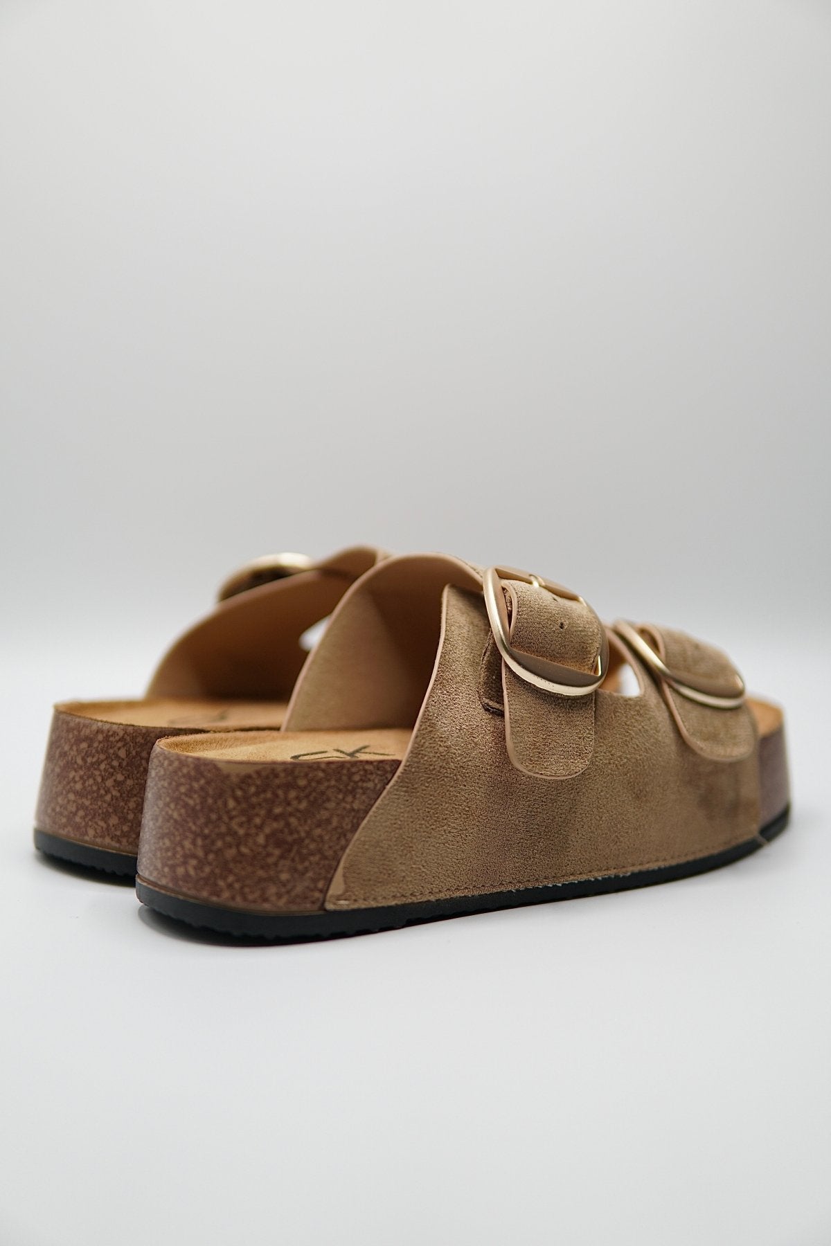 Sandalias Camel Gamuza 14872 Doble Correa Hebillas Casual de mujer Zoé Brand Costa Rica