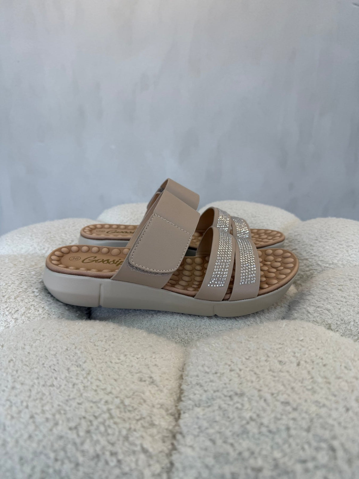 15149 Sandalias Beige - ZOÉ BRAND 2026 beige brillos