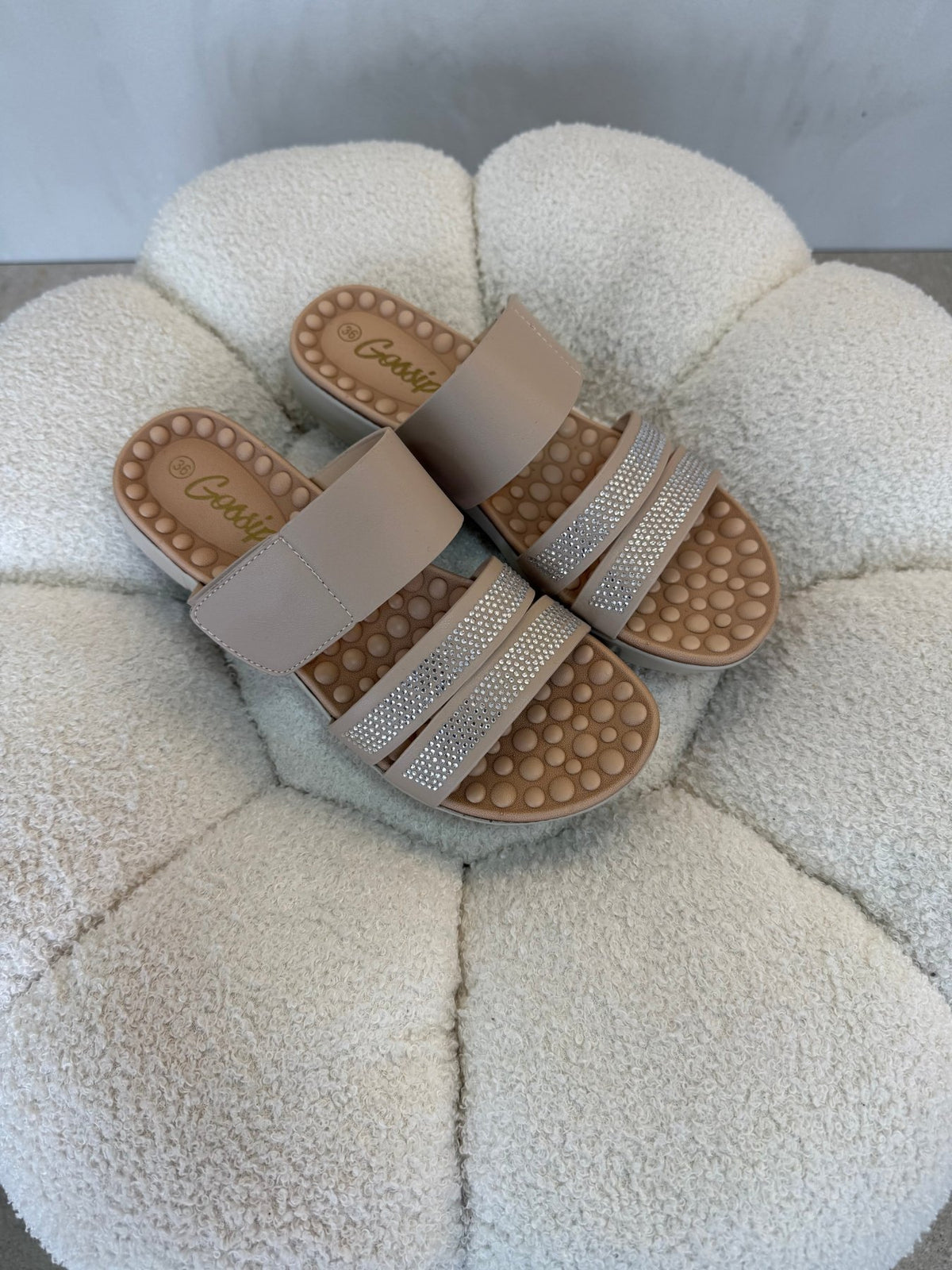 15149 Sandalias Beige - ZOÉ BRAND 2026 beige brillos
