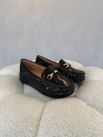15160 Mocasines Full Black Patent - ZOÉ BRAND 2026 BLACK clásico