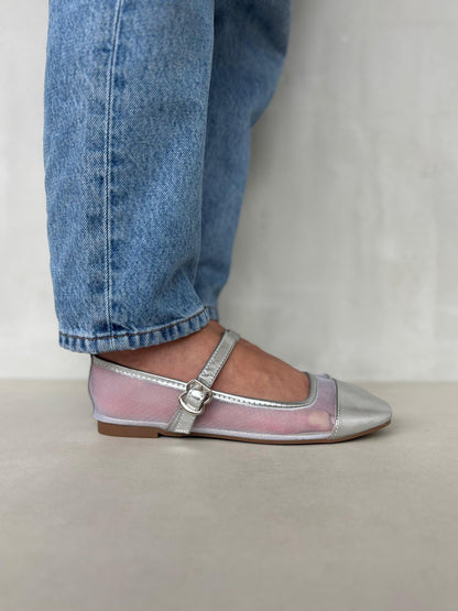 Bailarinas Plateadas 13770 Hebilla Mary Jane Casual de mujer Zoé Brand Costa Rica