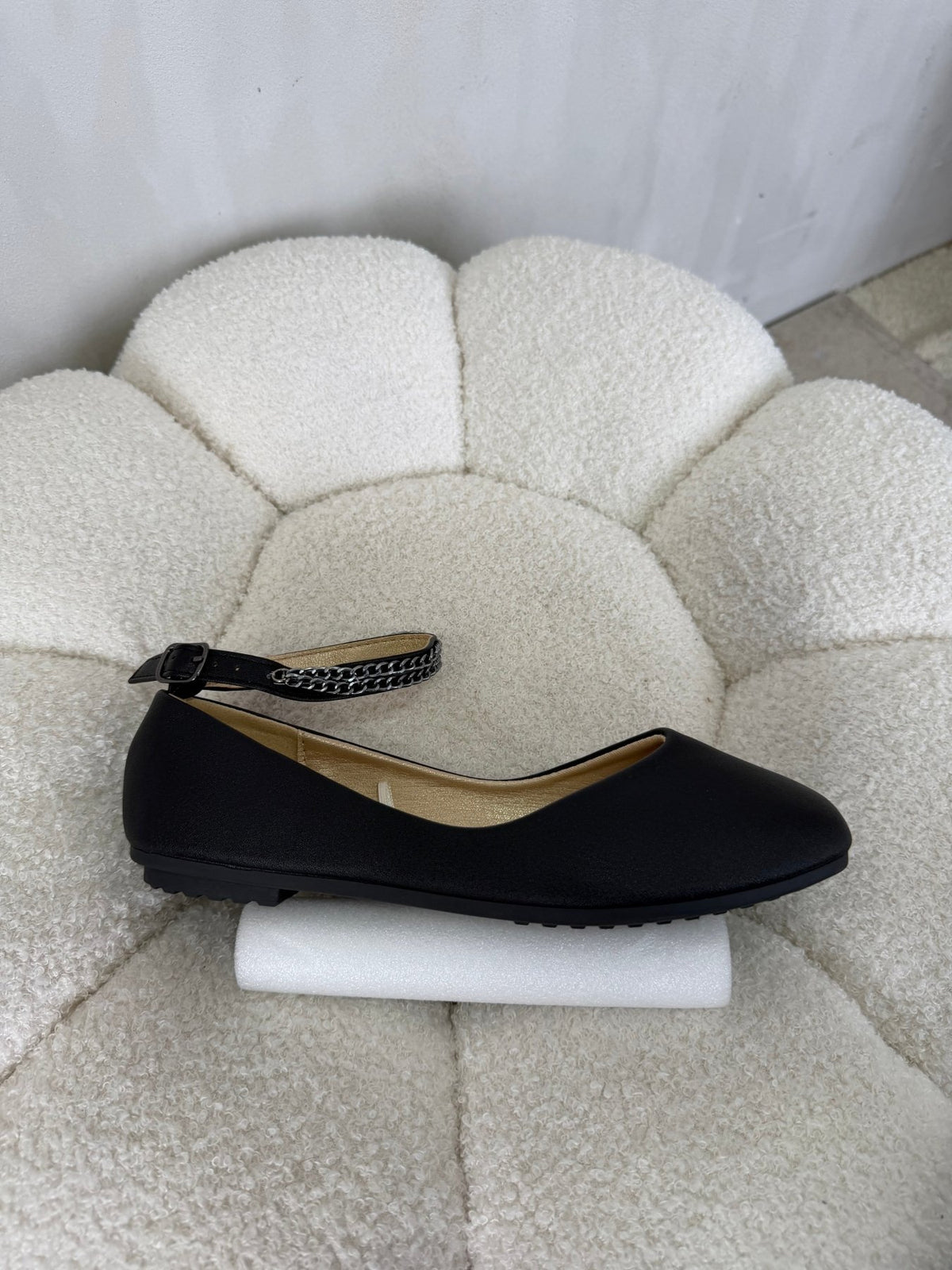 Bailarinas Negro 15033 Correa Tobillera Brillos Casual Zoé Brand Costa Rica