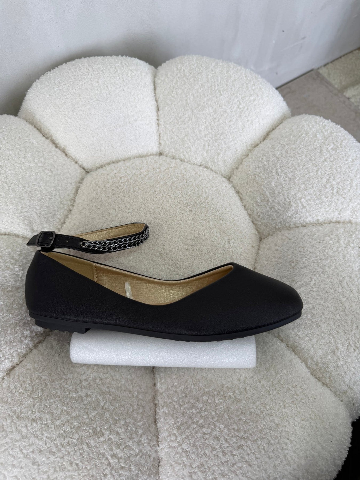 Bailarinas Negro 15033 Correa Tobillera Brillos Casual Zoé Brand Costa Rica