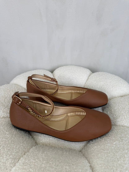 Bailarinas Camel 15034 Correa Tobillera Cadena Casual Zoé Brand Costa Rica
