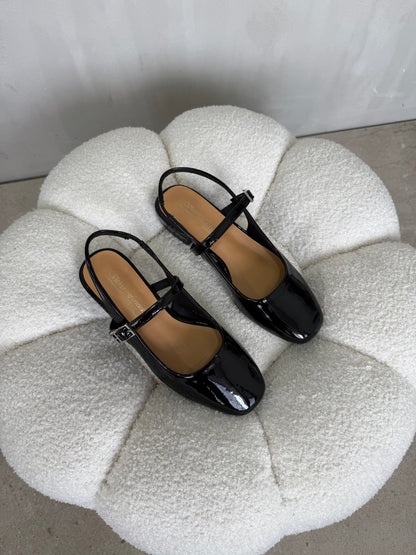 Bailarinas Negro Charol 15038 Hebilla Slingback Casual Zoé Brand Costa Rica