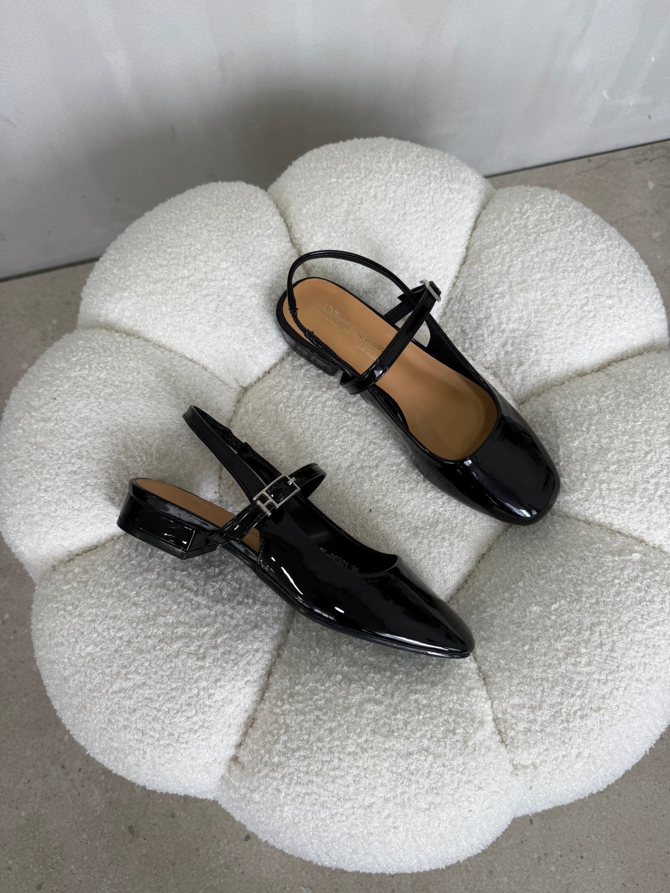Bailarinas Negro Charol 15038 Hebilla Slingback Casual Zoé Brand Costa Rica