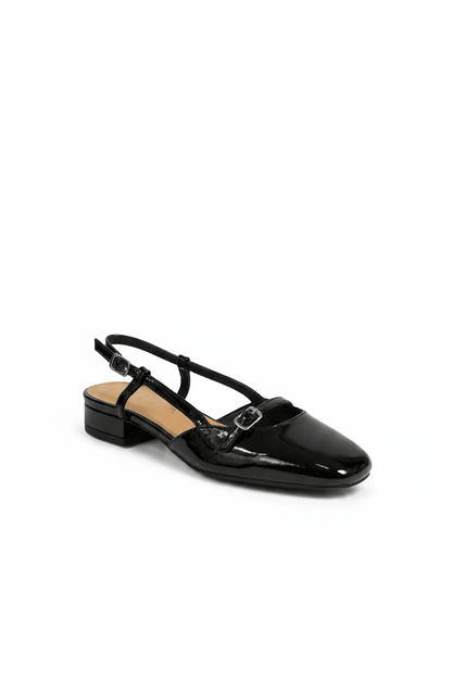 Bailarinas Negro Charol 15041 Mary Jane Slingback con Hebilla, Casual Zoé Brand Costa Rica