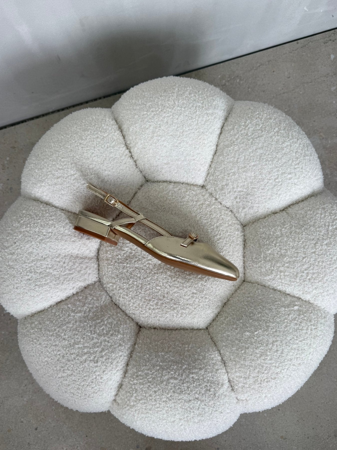 Bailarinas Dorado Metálico 15042 Mary Jane Slingback Hebilla Casual Zoé Brand Costa Rica