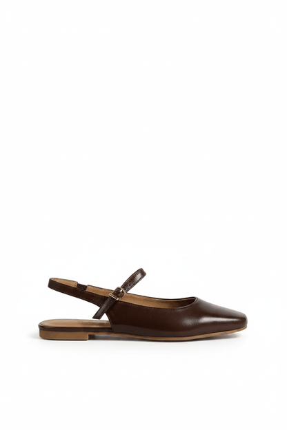 Bailarinas Café 15044 Slingback Hebilla Casual Zoé Brand Costa Rica