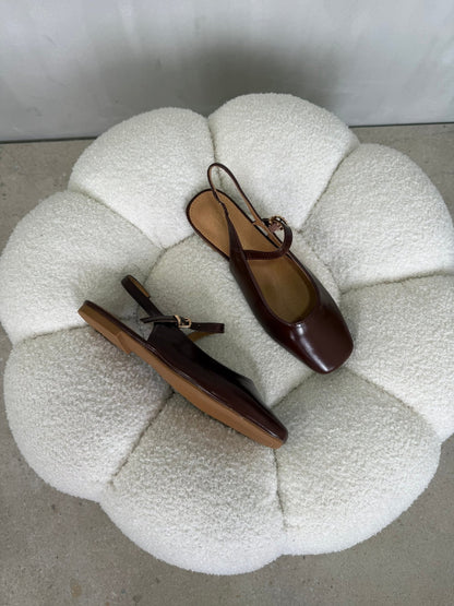 Bailarinas Café 15044 Slingback Hebilla Casual Zoé Brand Costa Rica