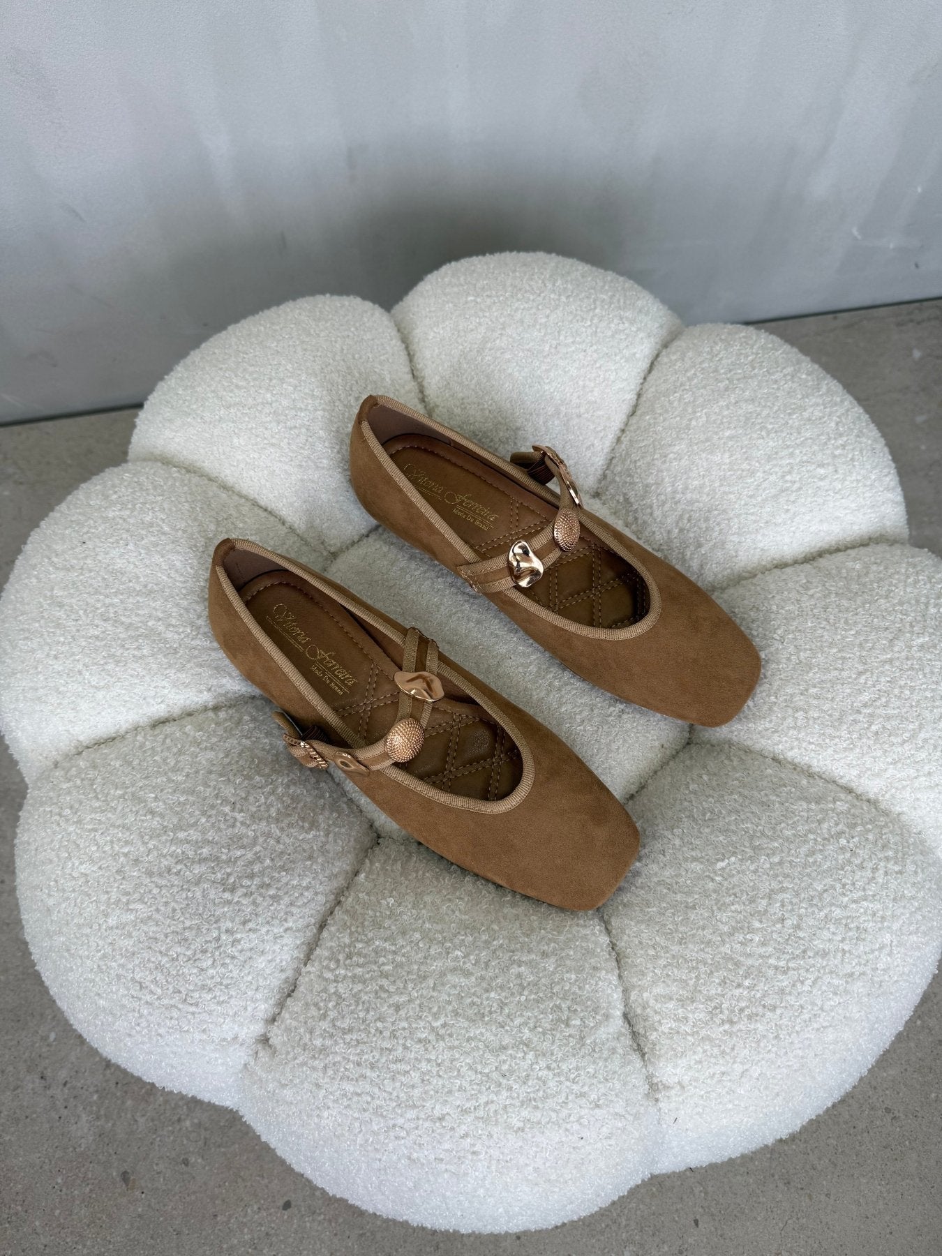 Bailarinas Camel Gamuza 15048 Mary Jane Casual Zoé Brand Costa Rica