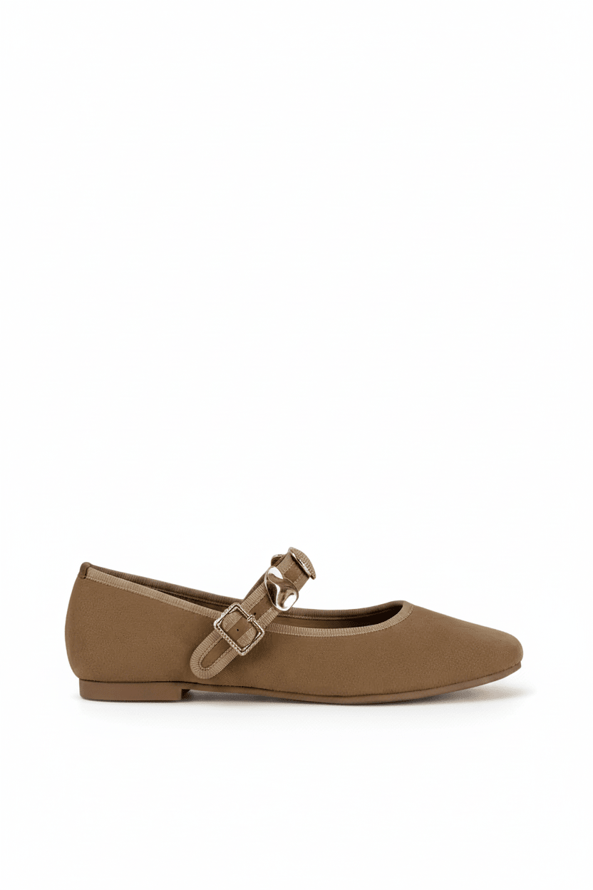 Bailarinas Camel Gamuza 15048 Mary Jane Casual Zoé Brand Costa Rica