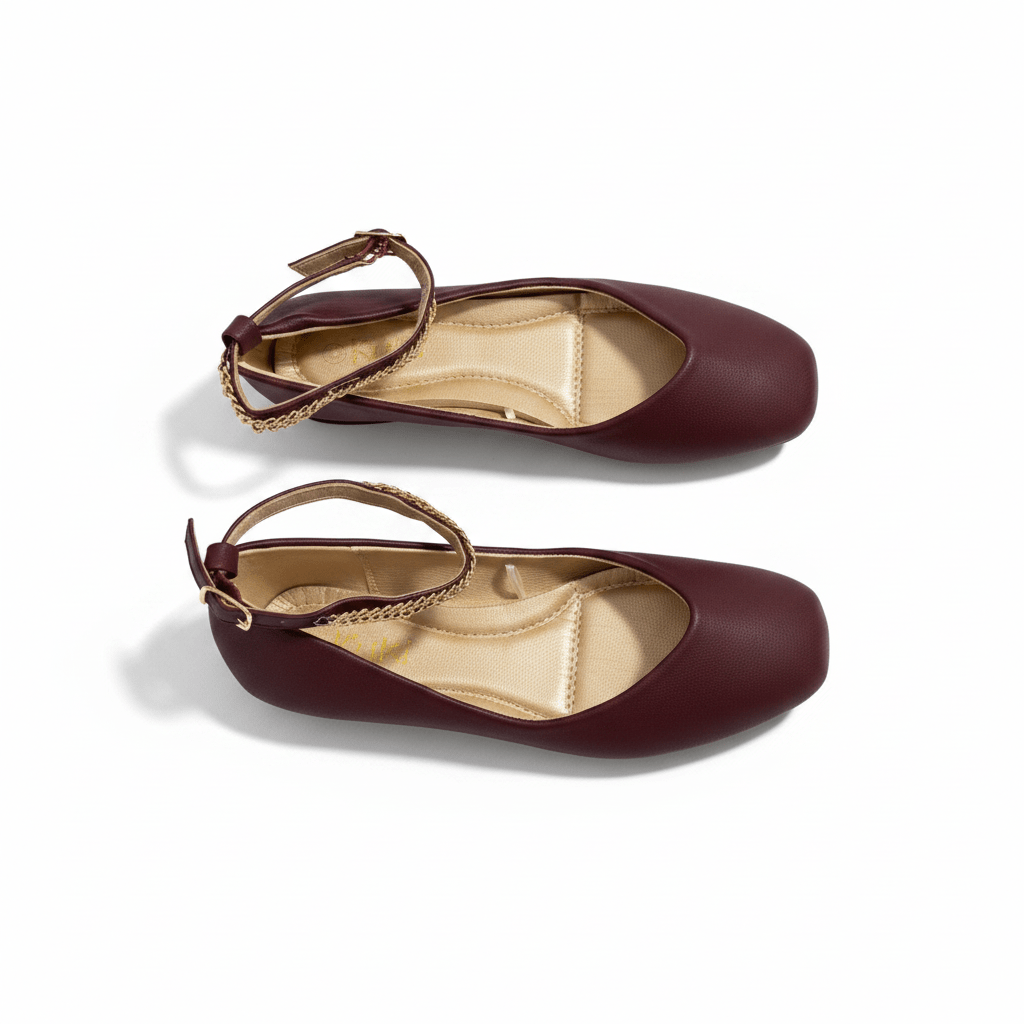 Bailarinas Burdeos 15036 Cadena Casual Zoé Brand Costa Rica - ZOÉ BRAND 2026 bailarinas burgundy