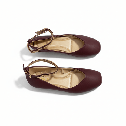 Bailarinas Burdeos 15036 Cadena Casual Zoé Brand Costa Rica - ZOÉ BRAND 2026 bailarinas burgundy