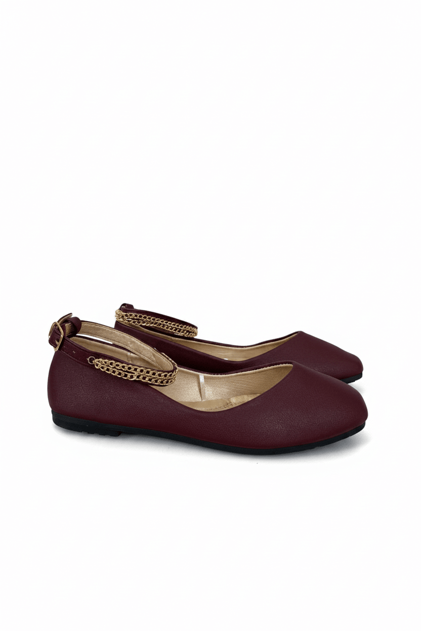 Bailarinas Burdeos 15036 Cadena Casual Zoé Brand Costa Rica - ZOÉ BRAND 2026 bailarinas burgundy