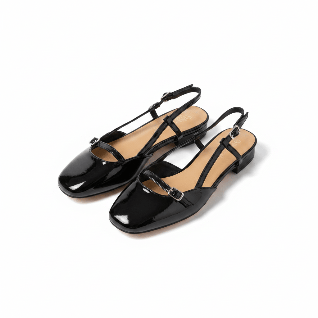 Bailarinas Negro Charol 15041 Mary Jane Slingback con Hebilla, Casual Zoé Brand Costa Rica - ZOÉ BRAND 2026 bailarinas BLACK