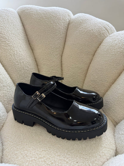 Bailarinas Negro Charol Chunky 14453 Doble Correa Mary Jane Ejecutivo Zoé Brand Costa Rica - ZOÉ BRAND 2025 bailarinas charol