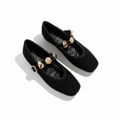 Bailarinas Negro Gamuza 15046 Mary Jane Casual Zoé Brand Costa Rica - ZOÉ BRAND 2026 bailarinas BLACK