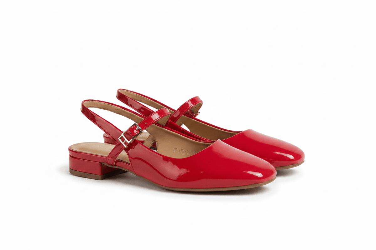 Bailarinas Rojo Charol 15039 Hebilla Slingback Casual Zoé Brand Costa Rica - ZOÉ BRAND 2026 bailarinas disponible-35