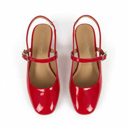 Bailarinas Rojo Charol 15039 Hebilla Slingback Casual Zoé Brand Costa Rica - ZOÉ BRAND 2026 bailarinas disponible-35