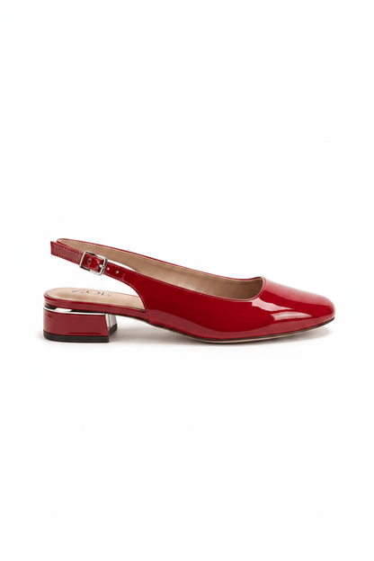 Bailarinas Rojo Charol 15078 Tacón Bajo Slingback de mujer Costa Rica - ZOÉ BRAND 2026 bailarinas charol