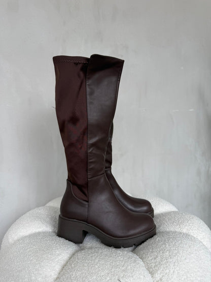Botas Café Plataforma 14942 Zipper Casual de mujer Zoé Brand Costa Rica
