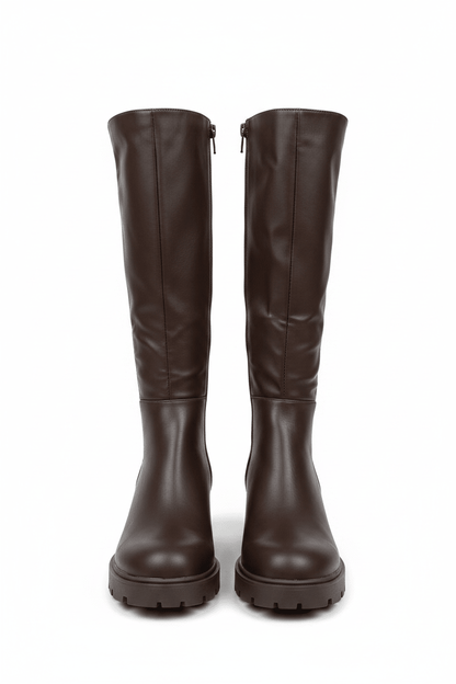 Botas Café Plataforma 14942 Zipper Casual de mujer Zoé Brand Costa Rica