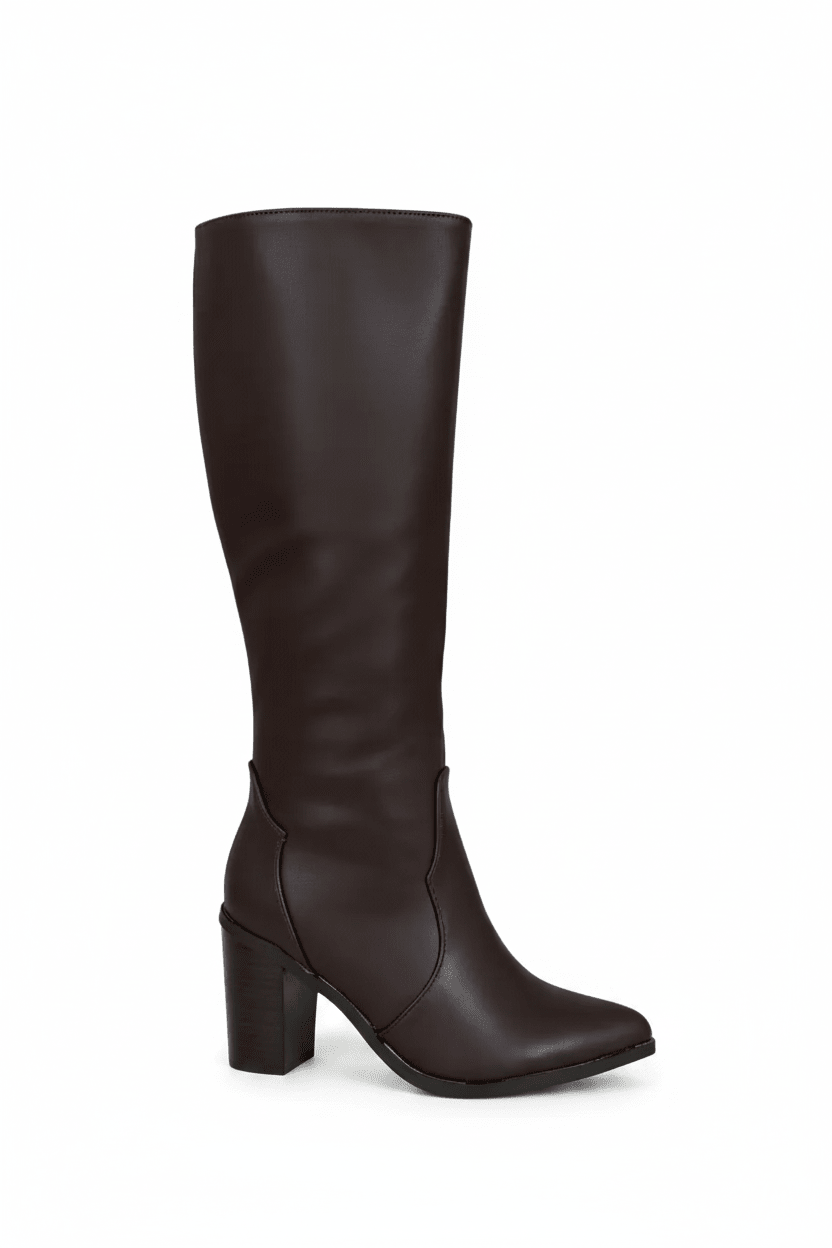 Botas Café Oscuro 14976 Tacón Bloque Ejecutivo Zoé Brand Costa Rica