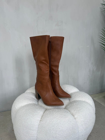 Botas Camel 14977 Tacón Bloque Ejecutivo Zoé Brand Costa Rica