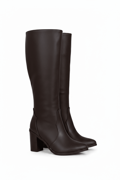 Botas Café Oscuro 14976 Tacón Bloque Ejecutivo Zoé Brand Costa Rica - ZOÉ BRAND 2026 BLACK Botas