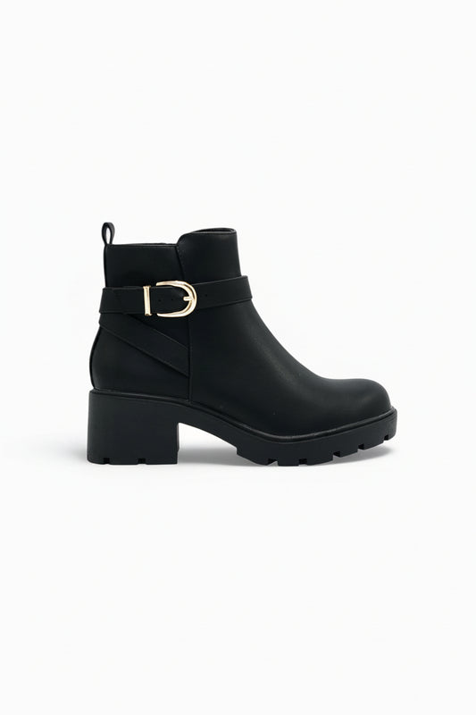 Botines Negro Chunky 14674 Hebilla Casual de mujer Zoé Brand Costa Rica