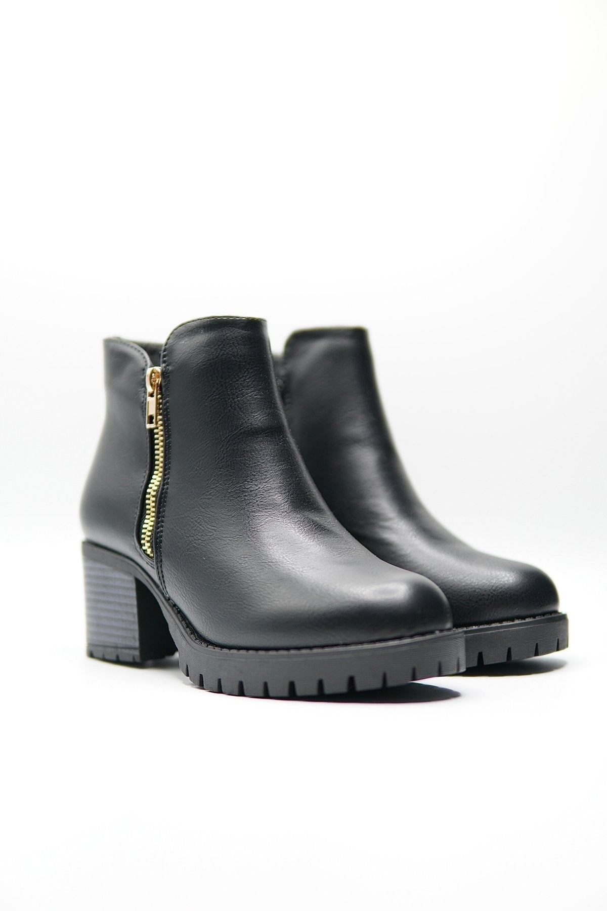 Botines Negro Plataforma 14834 Zipper Casual de mujer Zoé Brand Costa Rica