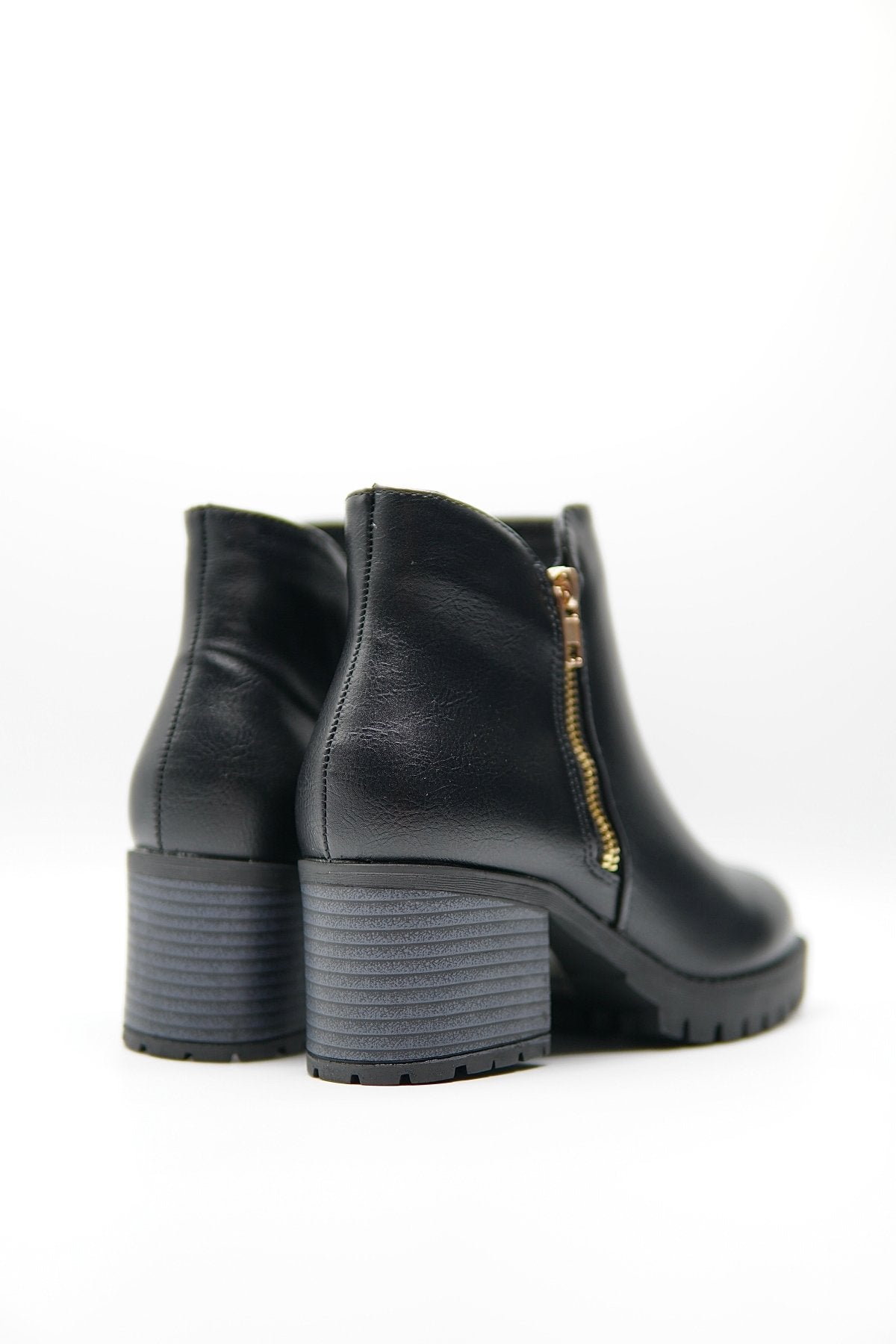 Botines Negro Plataforma 14834 Zipper Casual de mujer Zoé Brand Costa Rica