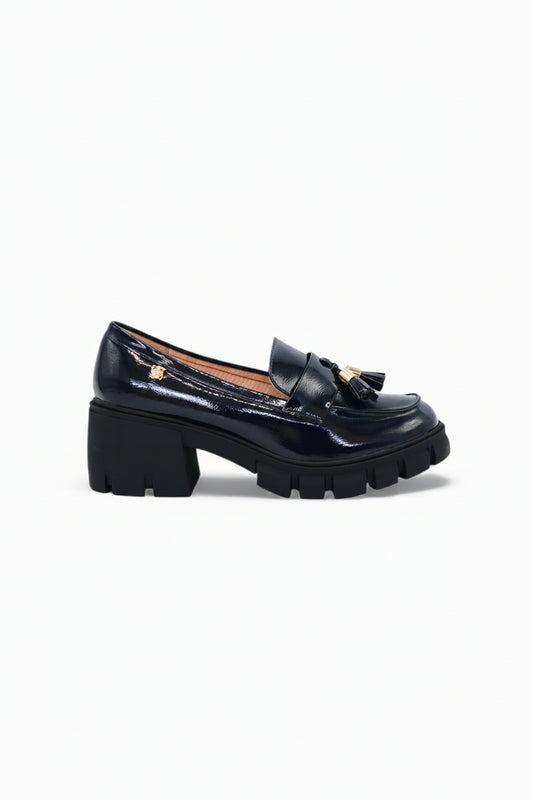 Mocasines Navy 14547 Chunky Borlas Ejecutivo de mujer Zoé Brand Costa Rica