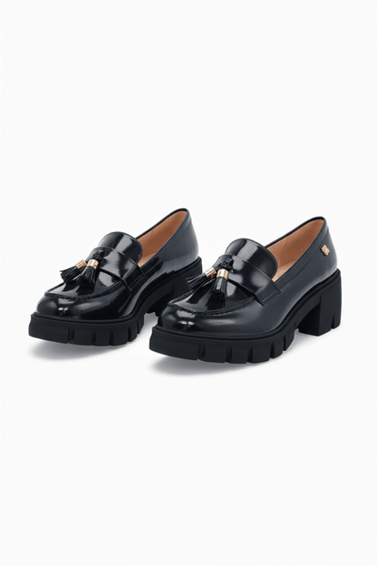 Mocasines Azul 14547 Chunky Borlas Ejecutivo de mujer Zoé Brand Costa Rica