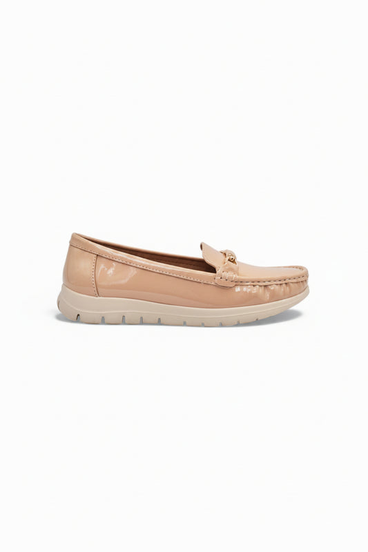 Mocasines Beige Charol 14566 Slip On Casual de mujer Zoé Brand Costa Rica