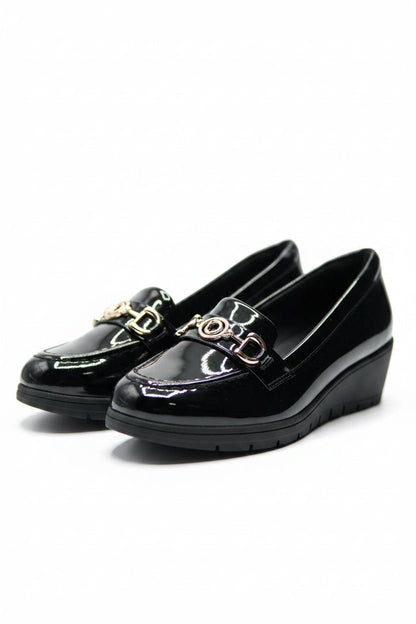 Mocasines Negro Charol Cuña 14789 Casual de mujer Zoé Brand Costa Rica