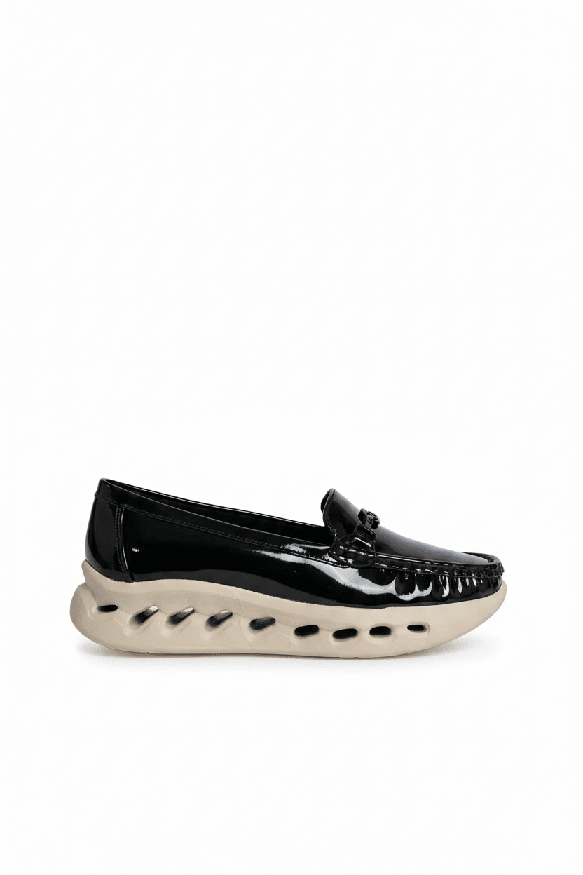 Mocasines Negro Charol Plataforma 14983 Slip On Casual Zoé Brand Costa Rica