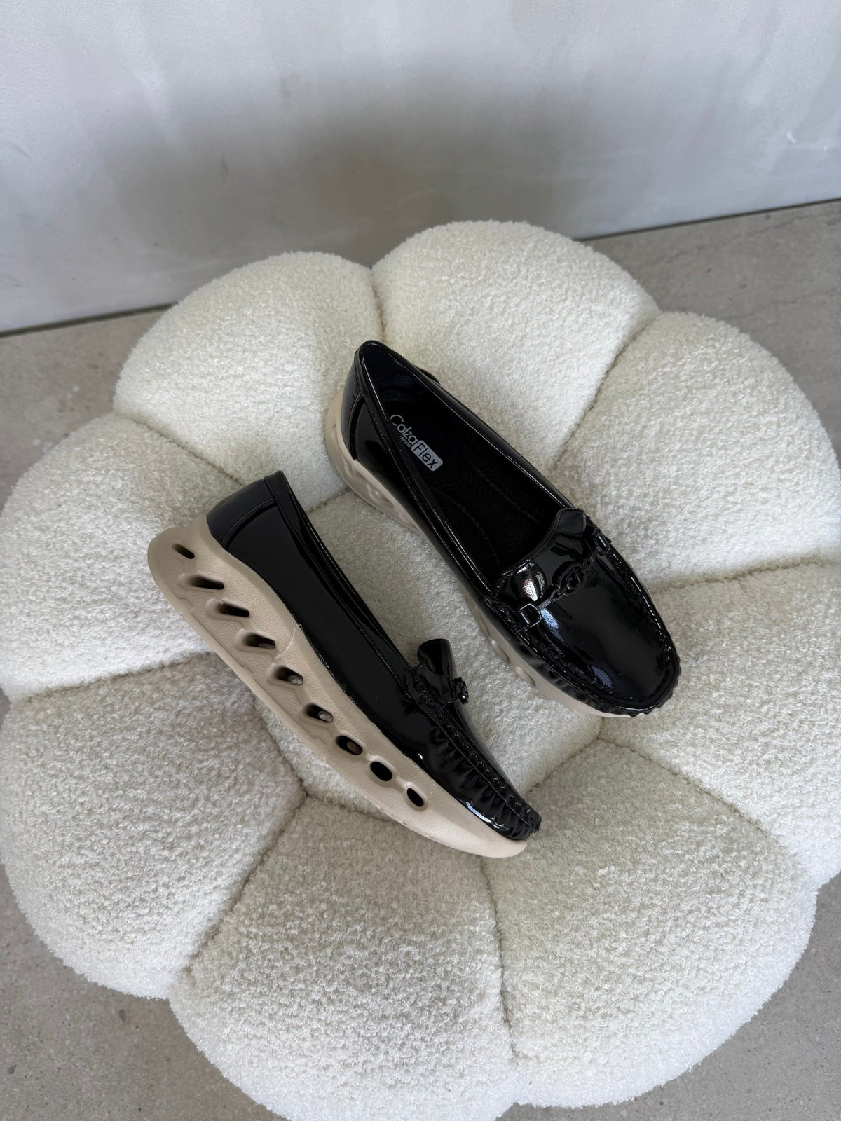 Mocasines Negro Charol Plataforma 14983 Slip On Casual Zoé Brand Costa Rica