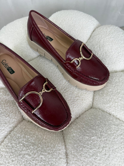 Mocasines Burdeos Plataforma 14989 Slip On Casual Zoé Brand Costa Rica