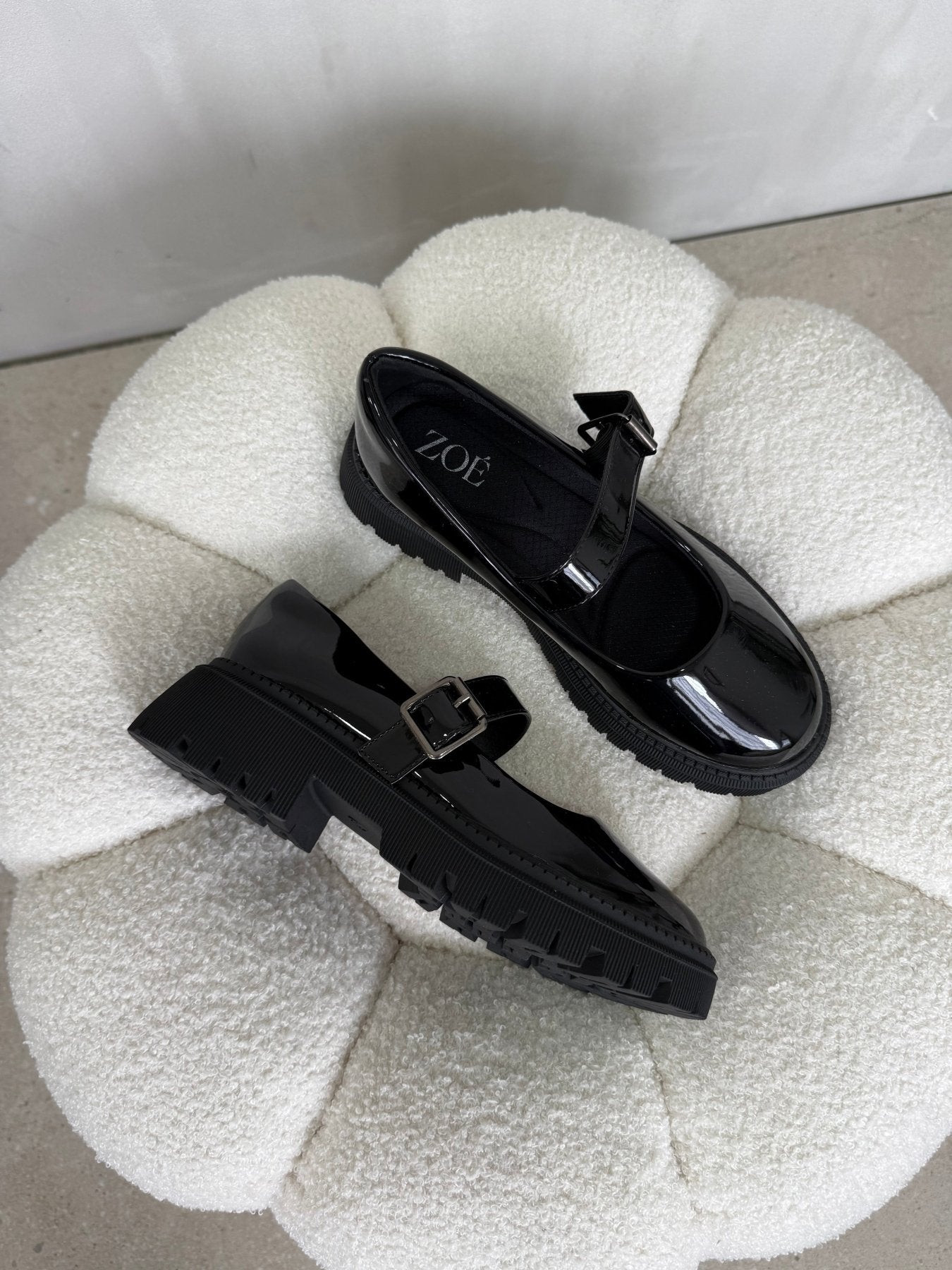 Mocasines Negro Charol Plataforma15023 Hebilla Mary Jane Ejecutivo Zoé Brand Costa Rica